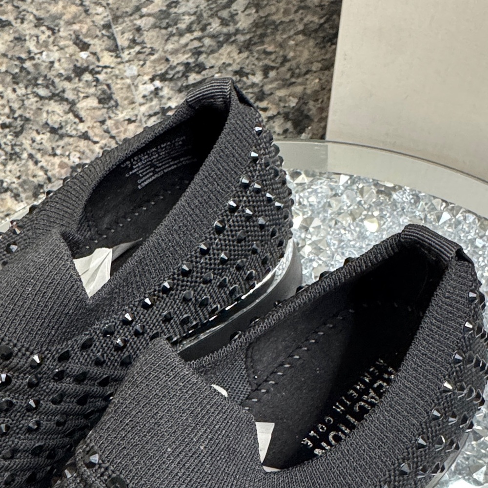 Kenneth Cole Reaction Cameron Jewel Black Slip-On jogger sneakers NEW 7.5 - Picture 11 of 15